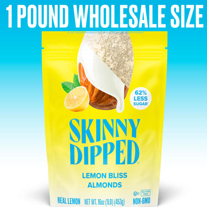 SkinnyDipped Snack Attack Minis Almond Variety Pack, Healthy Snack, Plant Protein, Gluten Free, 0.46 oz Mini Bags, Pack of 25