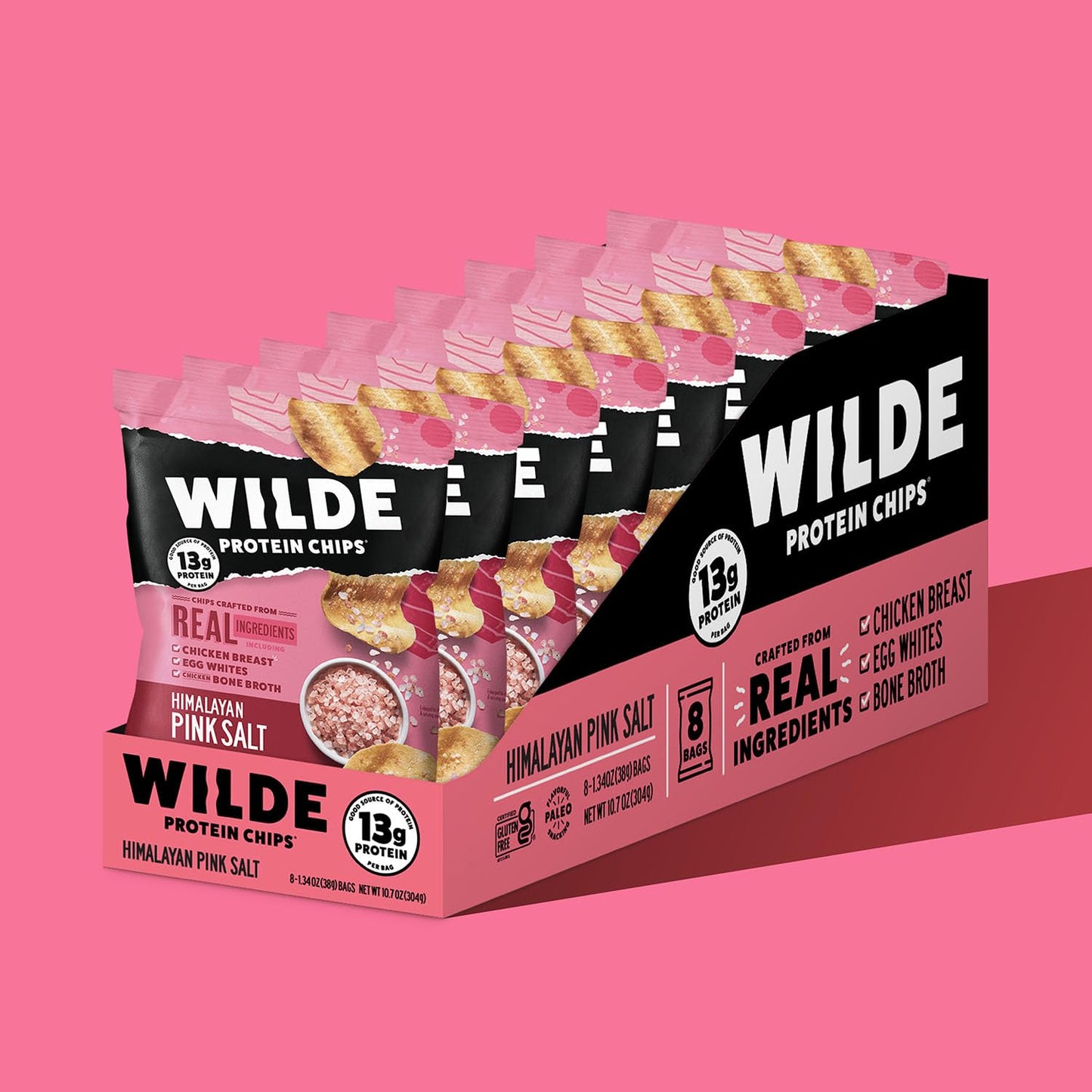 WILDE Spicy Protein Chips Variety Pack, Buffalo, Spicy Queso, Nashville Hot, Thin and Crispy, Protein Snack, Keto Chips, Made with Real Ingredients, 1.34oz Bags (Pack of 12)…