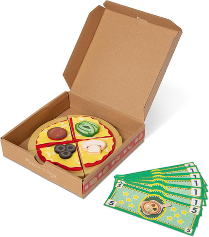 Melissa & Doug Top & Bake Wooden Pizza Counter Play Set (41 Pcs) - FSC Certified