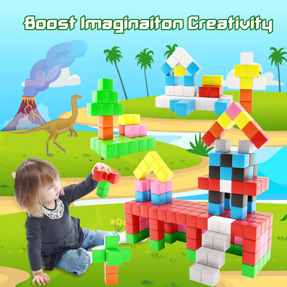 35pcs Magnetic Blocks, Toddler Toys for 3 4 5 Year Old Boys Girls, Building Stem Preschool Learning Magnet Sensory Toys for Kids,Classroom Must Haves Birthday Gifts for kids 3+