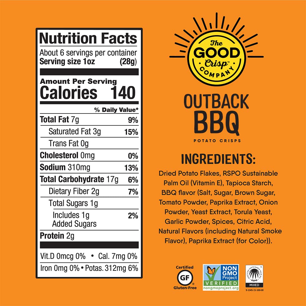 The Good Crisp Company, Good Crisps Minis (Original, 1.6 Ounce, Pack of 12) Non-GMO, Allergen Friendly, Potato Chip Snack Pack, Gluten Free Snacks