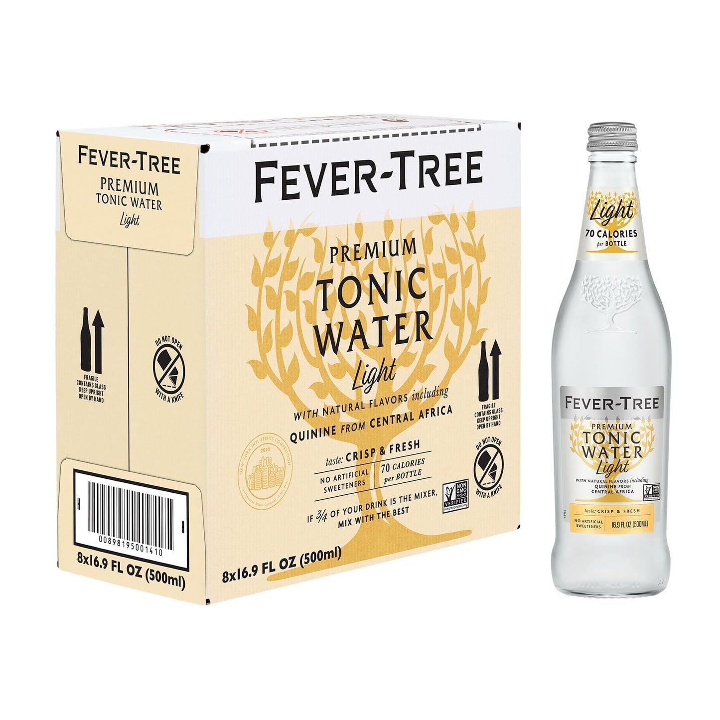 Fever-Tree Light Tonic Water Cans, 5.07 Fl Oz (Pack of 24), Lower in Calories, No Artificial Sweeteners, Flavorings or Preservatives (Packaging may vary)