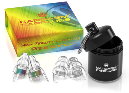 Eargasm High Fidelity Earplugs with Blue Filters - Reusable Noise Reduction Hearing Protection Ear-Plugs with Carrying Case for Concerts, Festivals, Raves, Musicians, Live Music, Sporting Events