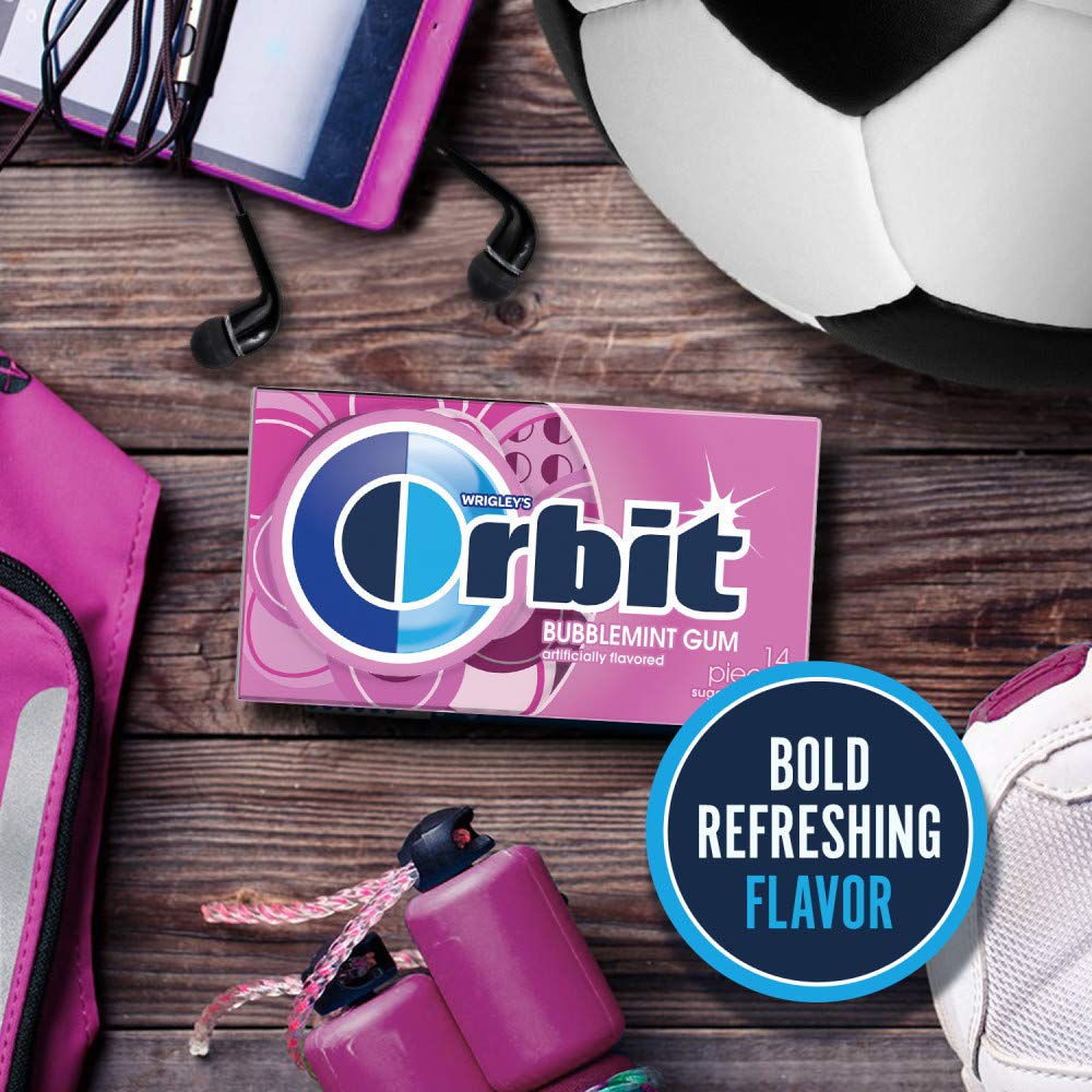 ORBIT Spearmint Sugar Free Back to School Chewing Gum, 3 Ct Packs