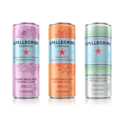 S.Pellegrino Essenza Variety pack - Blood Orange, Lemon, Dark Morello Cherry,11.15 Fl. Oz (Pack of 24)