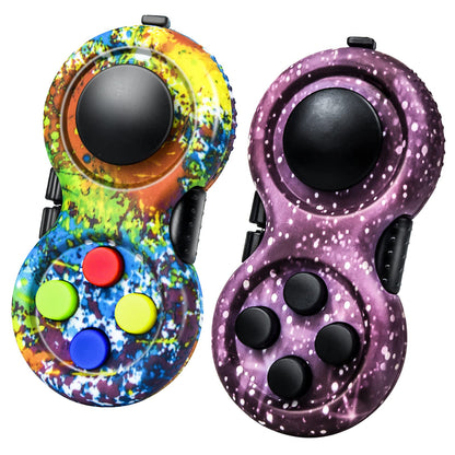 WTYCD Original Fidget Toy Game, Rubberized classical Controller Fidget Concentration Toy with 8-Fidget Functions and Lanyard - Excellent for Relieving Stress and Anxiety