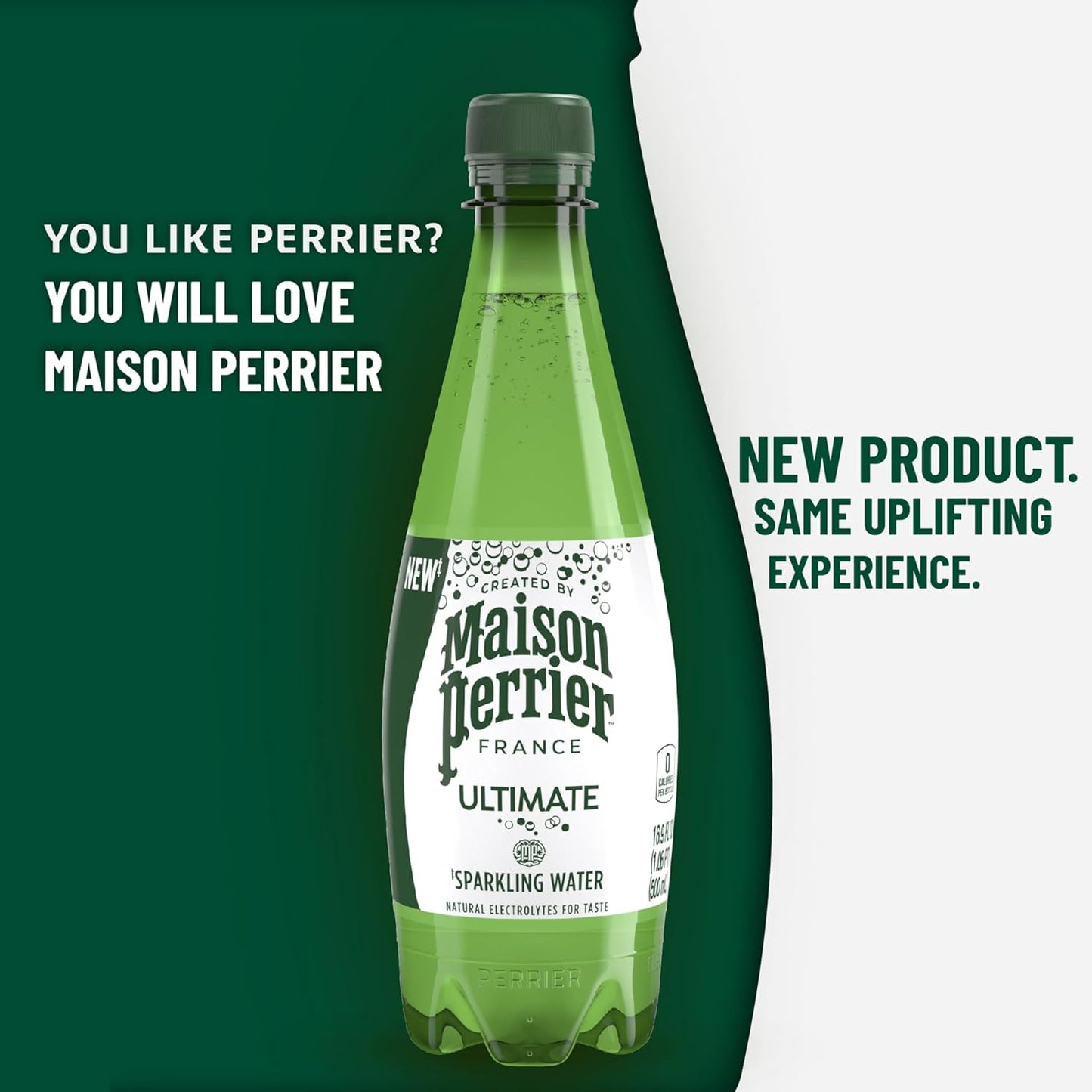 Maison Perrier Ultimate Sparkling Water, 16.9 Fl Oz Plastic Water Bottles, 6 Count 101.4 fl oz