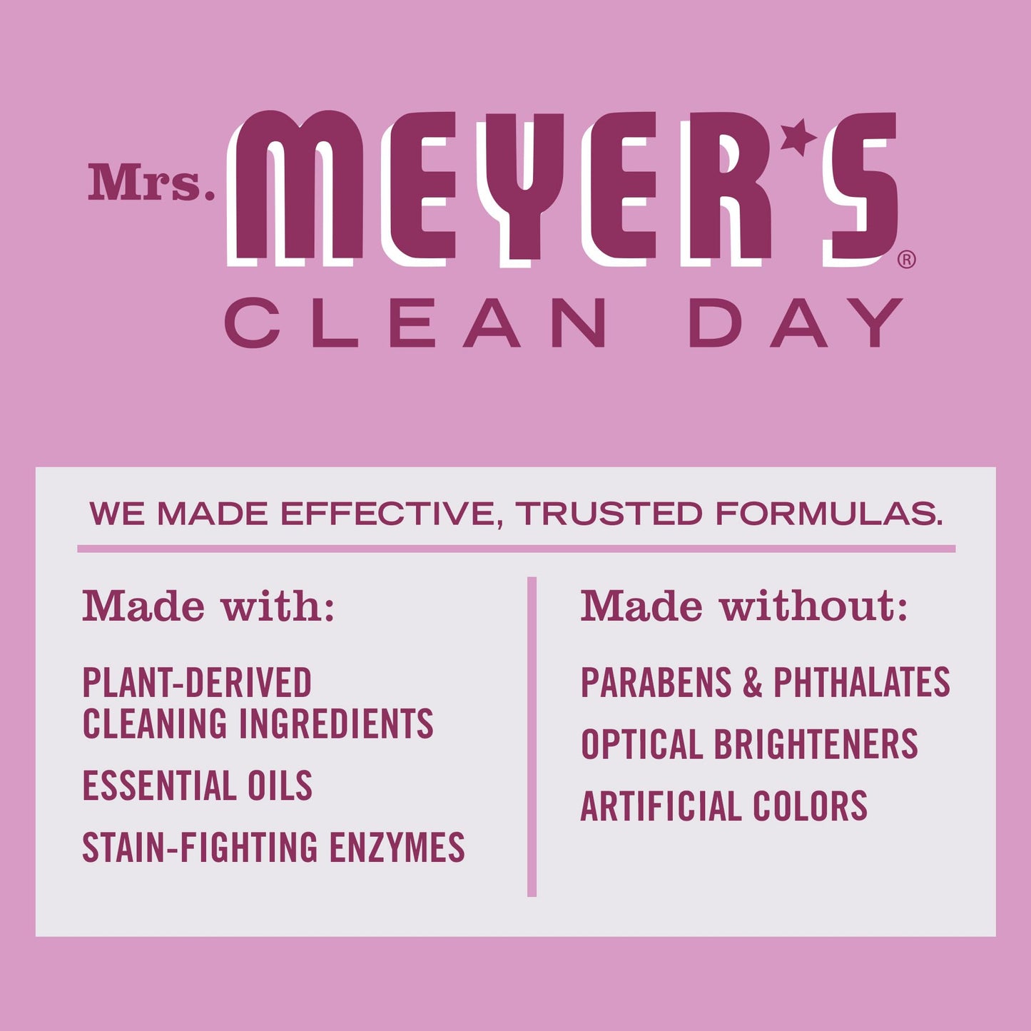 MRS. MEYER'S CLEAN DAY Liquid Laundry Detergent, Biodegradable Formula Infused with Essential Oils, Lavender, 64 oz (64 Loads)