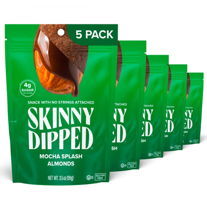 SkinnyDipped Snack Attack Minis Almond Variety Pack, Healthy Snack, Plant Protein, Gluten Free, 0.46 oz Mini Bags, Pack of 25