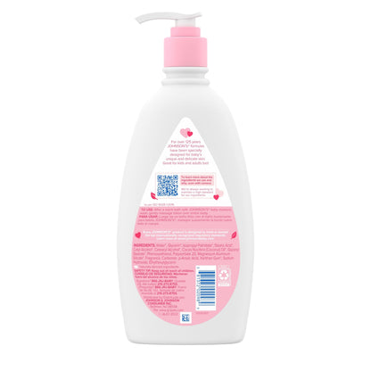 Johnson's Moisturizing Mild Pink Baby Lotion with Coconut Oil for Delicate Baby Skin, Paraben-, Phthalate- & Dye-Free, Hypoallergenic & Dermatologist-Tested, Baby Skin Care, 27.1 Fl. Oz