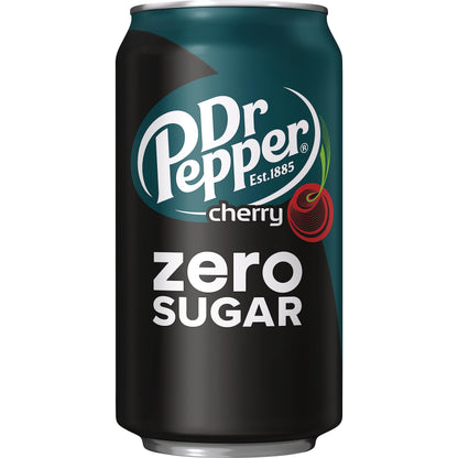 Dr Pepper Zero Strawberries and Cream Soda, 12 fl oz cans, 12 Pack