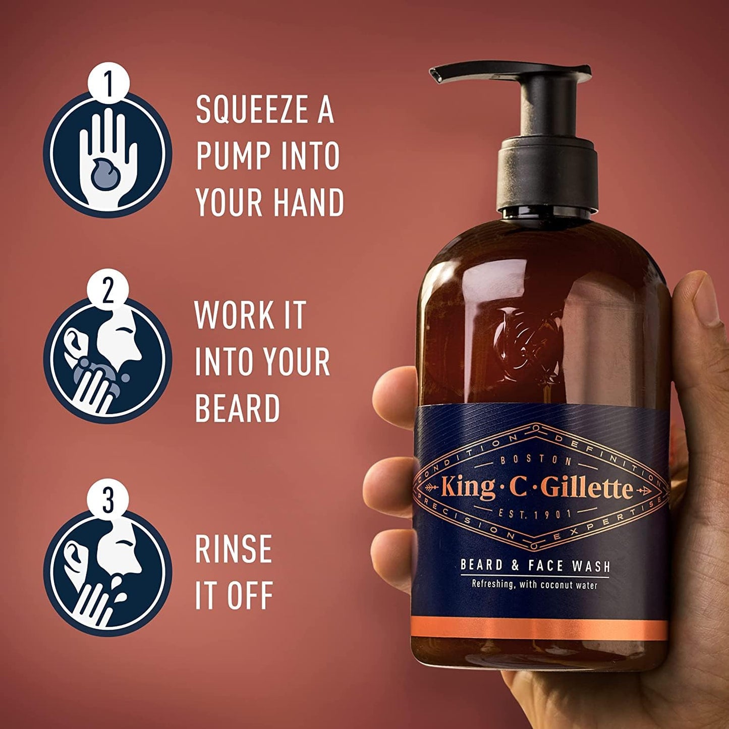 King C. Gillette Soft Beard Balm, Deep Conditioning with Cocoa Butter, Argan Oil and Shea Butter