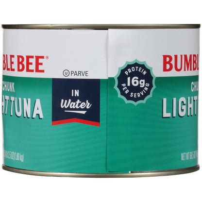 Bumble Bee Chunk Light Tuna In Water, 5 oz Cans (Pack of 24) - Wild Caught Skipjack Tuna - 23g Protein Per Serving - MSC Certified Sustainable Seafood, Non-GMO, Gluten Free, Kosher