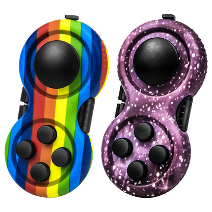 WTYCD Original Fidget Toy Game, Rubberized classical Controller Fidget Concentration Toy with 8-Fidget Functions and Lanyard - Excellent for Relieving Stress and Anxiety