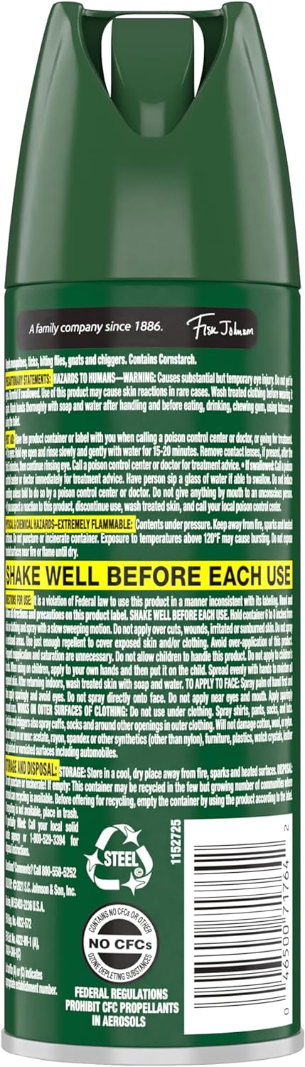 OFF! Deep Woods Insect Repellent Aerosol, Dry, Non-Greasy Formula, Bug Spray with Long Lasting Protection from Mosquitoes, 4 oz