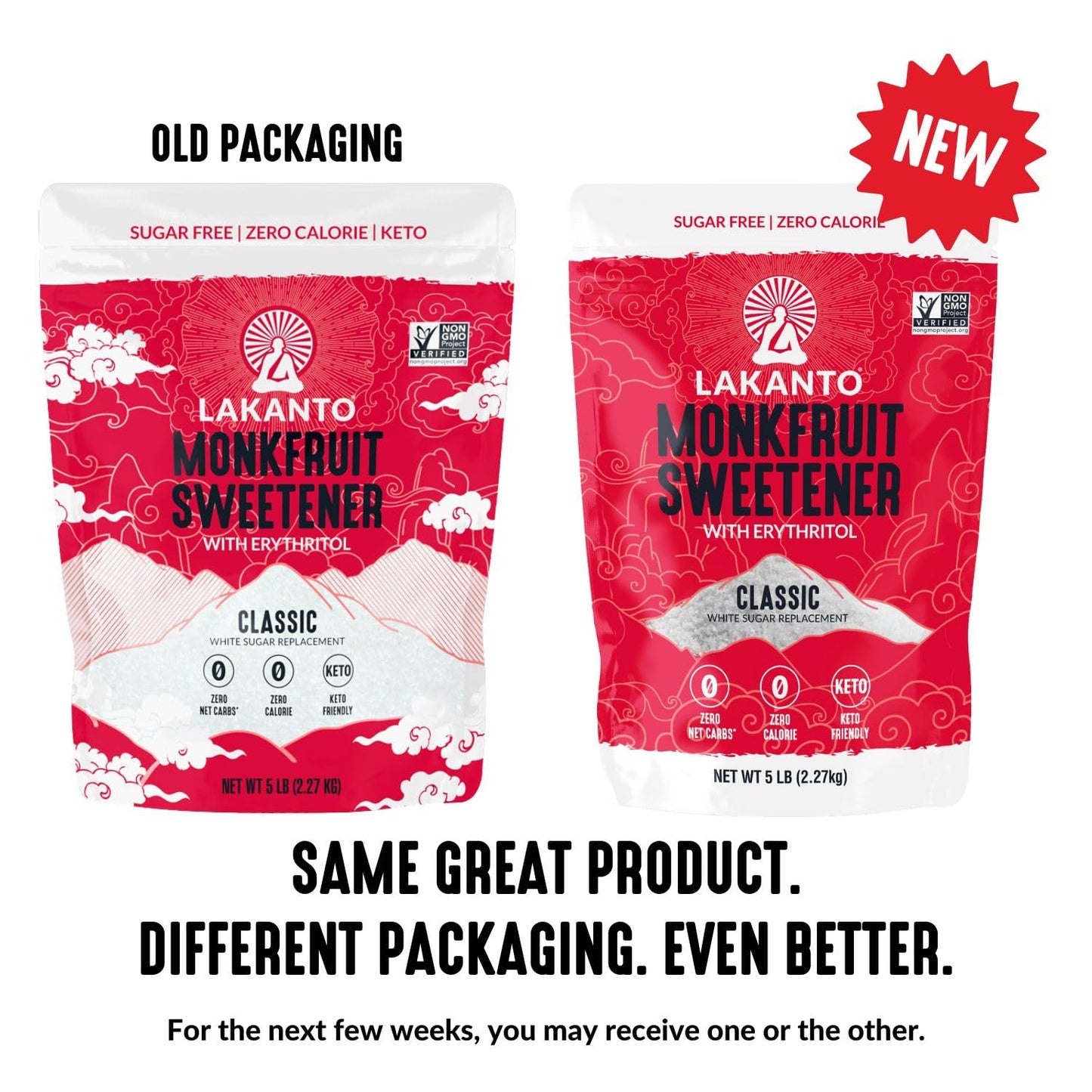 Lakanto Baking Monk Fruit Sweetener with Erythritol - Baking Sugar Substitute, Zero Calorie, Keto Diet Friendly, Zero Net Carbs, Extract, Sugar Replacement (Baking - 1 lb)