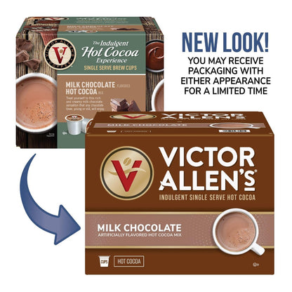 Victor Allen's Coffee Milk Chocolate Flavored Hot Cocoa Mix, 42 Count, Single Serve K-Cup Pods for Keurig K-Cup Brewers