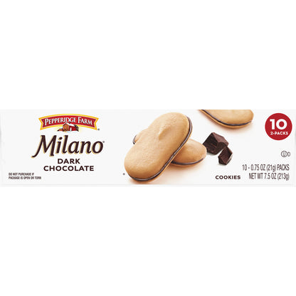 Pepperidge Farm Milano Milk Chocolate Cookies, 6 OZ Bag (15 Cookies)