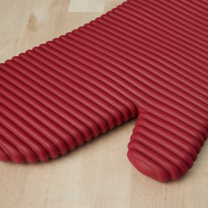 KitchenAid Ribbed Soft Silicone Oven Mitt Set, 7"x13", Milkshake 2 Count