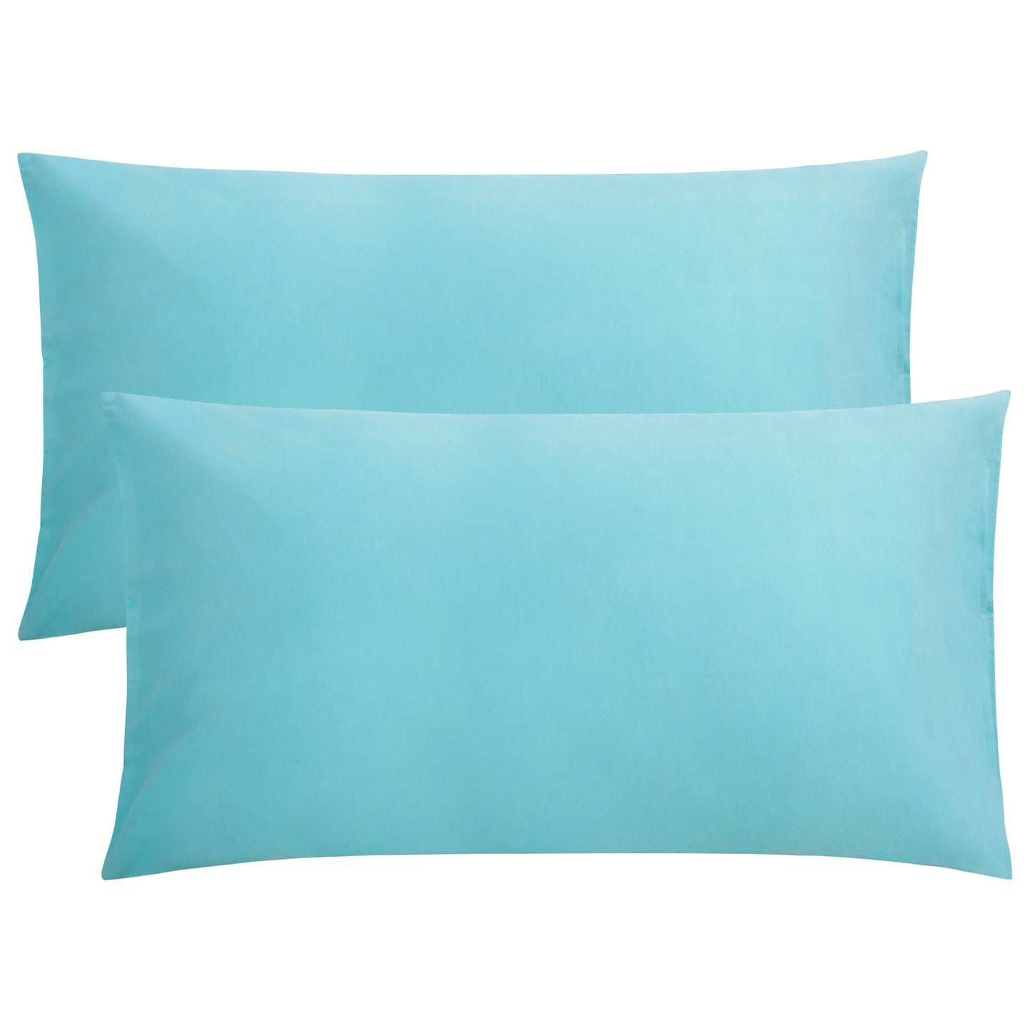 FLXXIE Microfiber Pillow Cases Standard Size, Soft Pillowcases with Envelope Closure, Wrinkle, Stain Resistant Pillow Covers, 20x26, Aqua