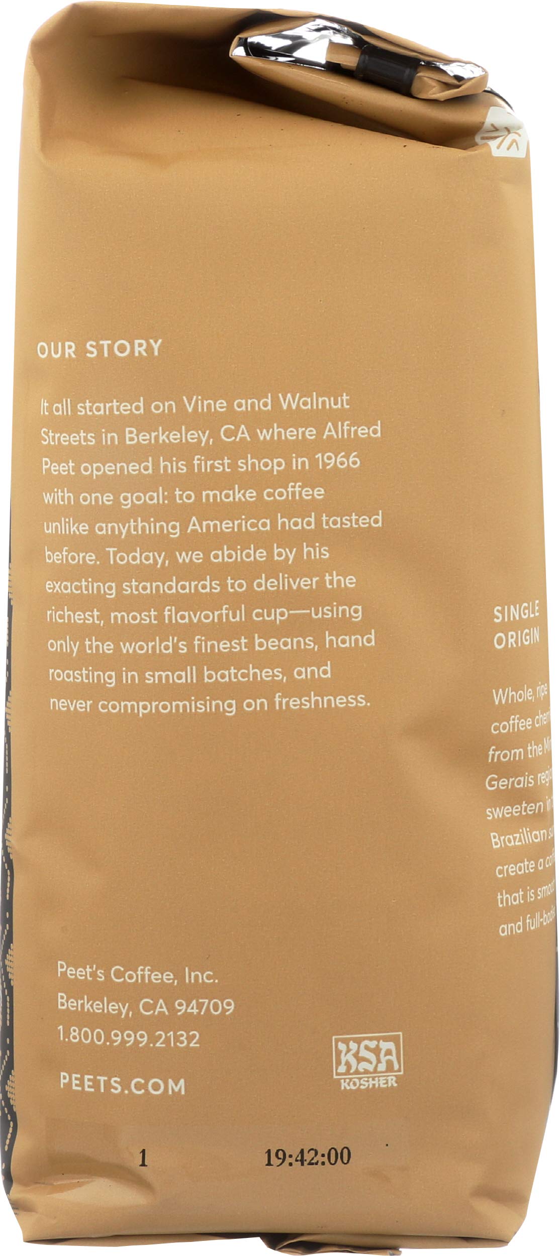 Peet's Coffee Major Dickason's Blend, Dark Roast Ground Coffee, 20 oz