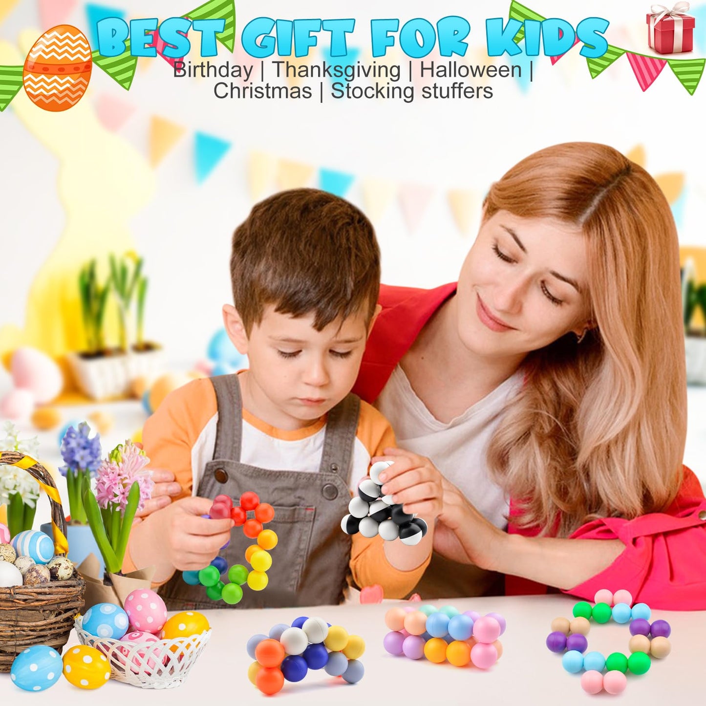 Autism Sensory Toys for Autistic Children, Fidget Toys for Adults Kids , Autism Toys for Toddlers 3-4, Easter Basket Stuffers Valentines Gift,Airplane Car Travel Toys for Kids Ages 3-5