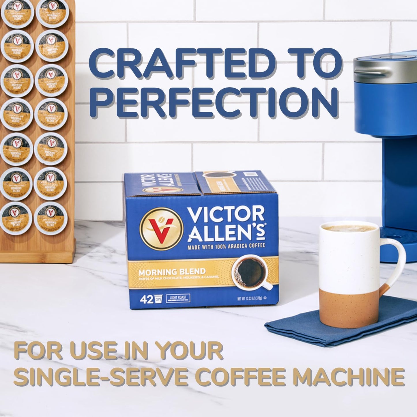 Victor Allen's Coffee Variety Pack (Morning Blend, 100% Colombian, Donut Shop Blend, and Italian Roast), 80 Count, Single Serve Coffee Pods for Keurig K-Cup Brewers