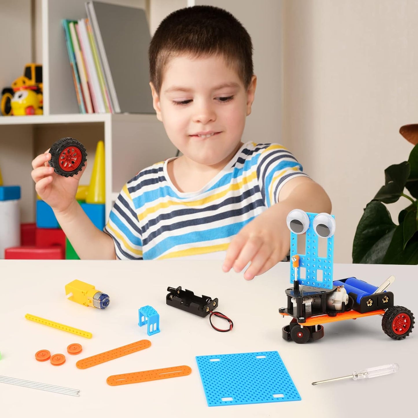 STEM Kits for Kids Crafts 6-8 8-12, Boys Gifts Toys for 6 7 Year Old Boy Birthday Gift, Robot Building Kit 5-7, STEM Toys Craft Kits 6Yr 7Yr Science Activities Robotics Age 8-10 8 9 10 11 12 Years