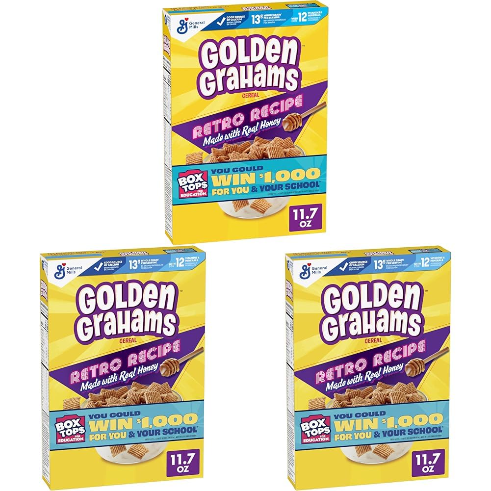 Golden Grahams Breakfast Cereal, Graham Cracker Taste, Whole Grain, Giant Size, 27.6 oz