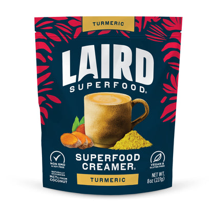 Laird Superfood Non-Dairy Superfood Creamer - Coconut Powder Coffee Creamer - Sweet & Creamy - Gluten Free, Non-GMO, Vegan - 16 oz. Bag, Pack of 1