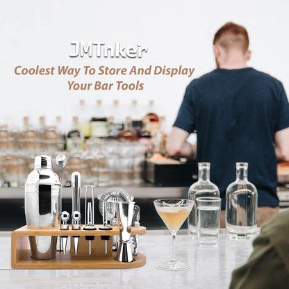 Cocktail Shaker Set with Stand Mixology Bartender Kit|Bar Tool for Drink Mixing, Cocktail Shaker Bar Accessories for Home Bar Set, Perfect for Apartment Essentials and House Warming Gifts New Home