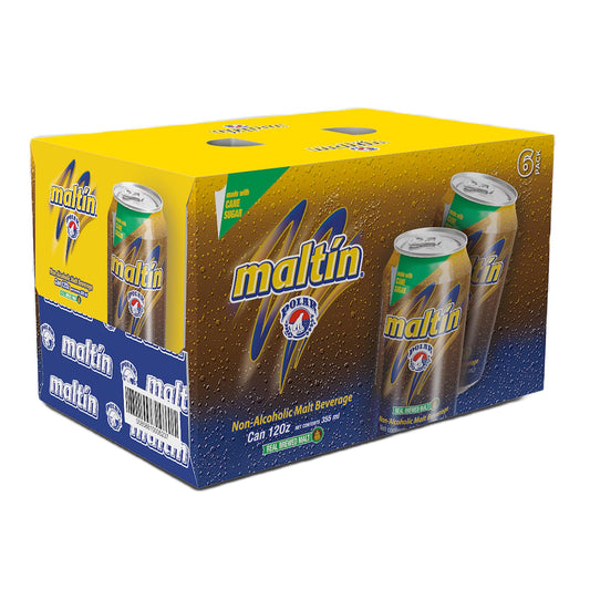 Maltin Polar Non-Alcoholic Malt Beverage – Natural Cane Sugar Drink (6-Pack)