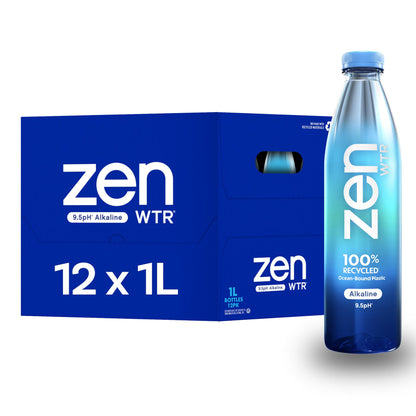 ZenWTR Ultra-Pure, Vapor Distilled Water, 16.9 Oz (Pack of 12) Bottled Water, 9.5 pH Alkaline Water with Electrolytes for a Crisp, Refreshing Taste