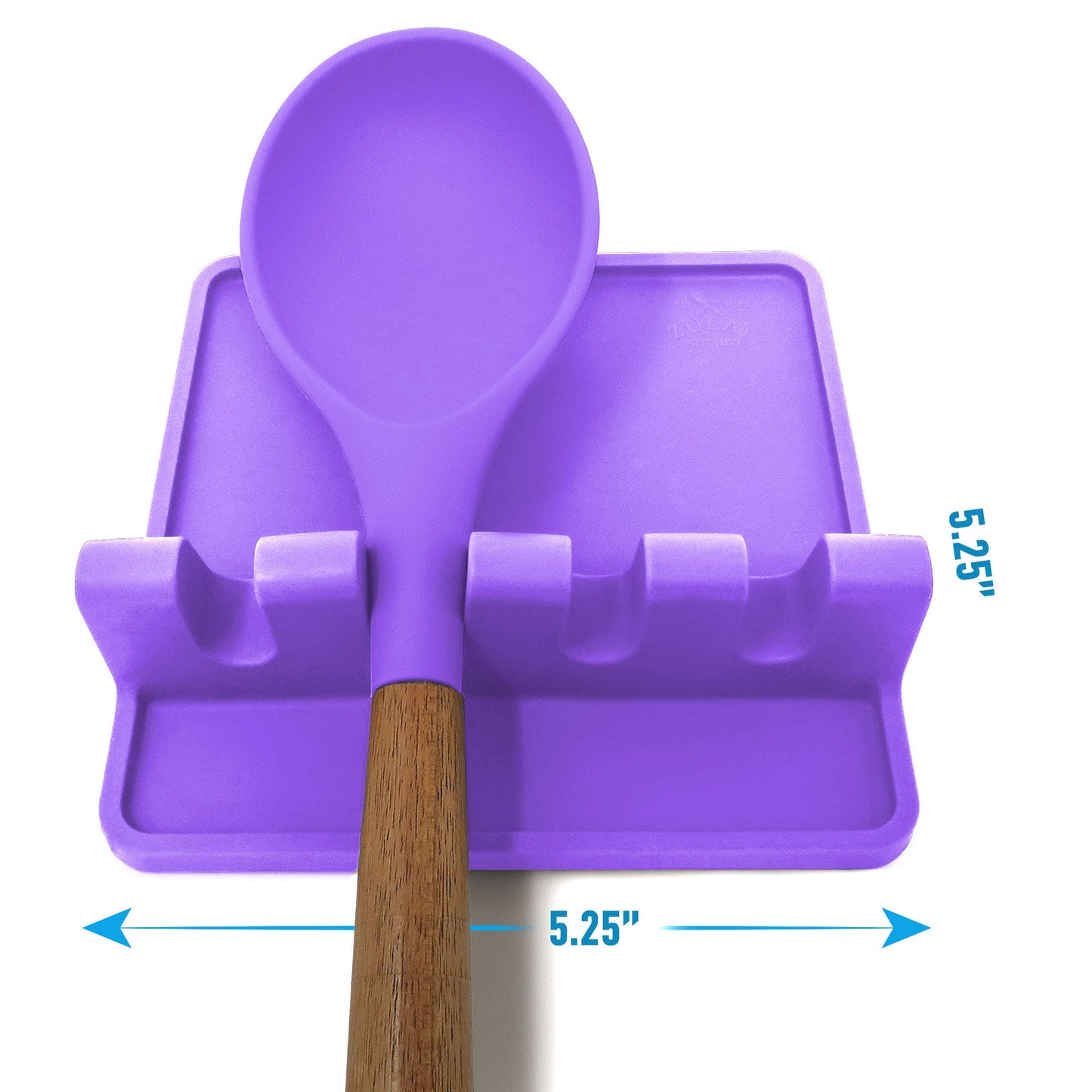 Zulay Kitchen Silicone Utensil Rest - BPA-Free, Durable Spoon Rest with Drip Pad - Heat-Resistant Spoon Rest for Stove Top - Spoon Rest for Kitchen Counter - Kitchen Gadgets & Kitchen Utensils Holder