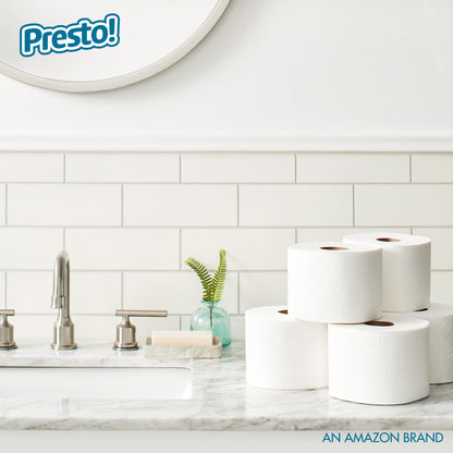 Presto! 2-Ply Ultra-Soft Toilet Paper, Unscented, White