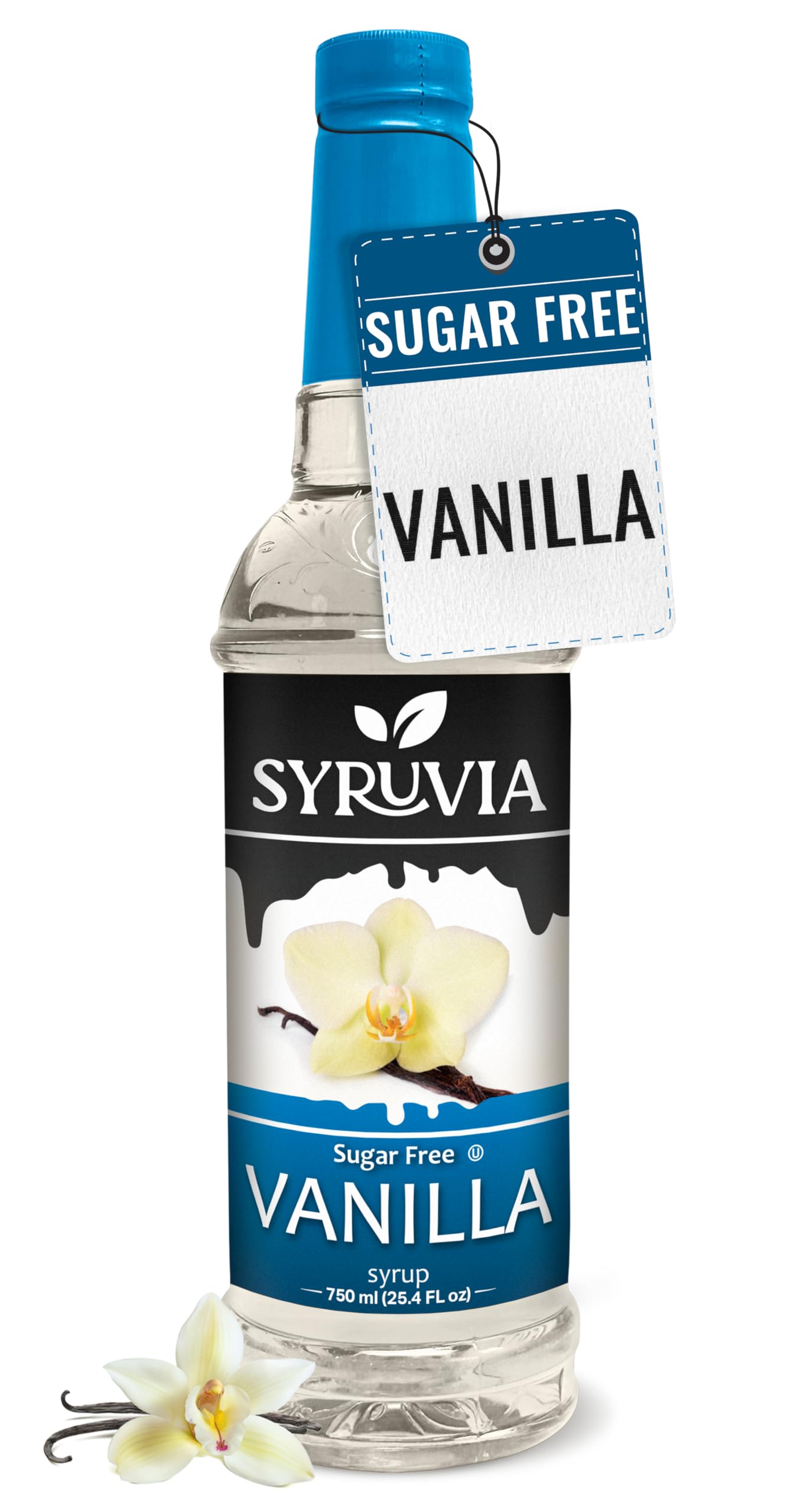 Syruvia Sugar-Free Lavender Syrup (25.4 fl oz) - Delicate Floral Bliss with Zero Added Sugar – Kosher, Gluten-Free, Perfect for Enhancing Beverages, Desserts, and Culinary Creations