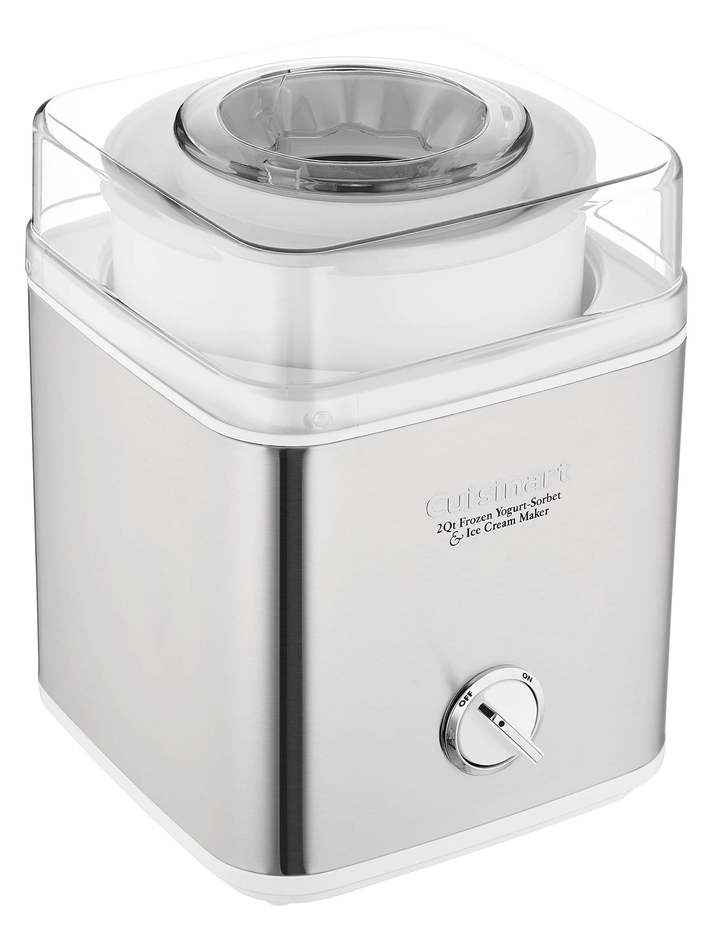 CUISINART Ice Cream Maker, Ice Cream and Frozen Yogurt Machine, 2-Qt. Double-Insulated Freezer Bowl, Silver, ICE30BCP1