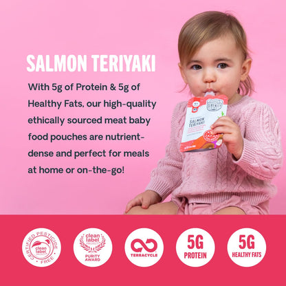 Serenity Kids 6+ Months Baby Food Pouches Puree Made With Ethically Sourced Meats & Organic Veggies | 3.5 Ounce BPA-Free Pouch | Meats + Herbs Variety Pack | 6 Count