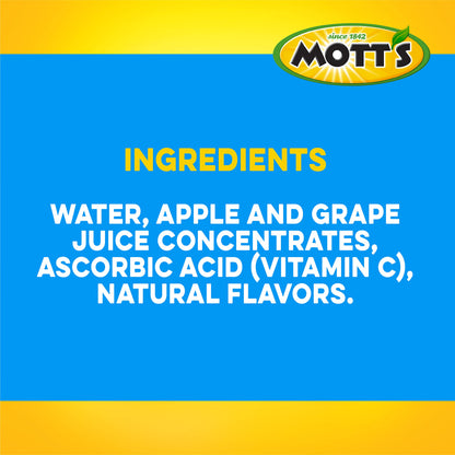 Mott's 100% Original Apple Juice, 8 Fl Oz Bottles, 24 Count (4 Packs Of 6), 2 Servings Of Fruit, 100% Fruit Juice, Gluten-free, Caffeine-free, Kosher, Contains No Artificial Colors Or Sweeteners