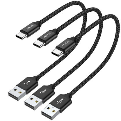 USB Type C Cable,USB A to USB C 3A Fast Charging (3.3ft 2-Pack) Braided Charge Cord Compatible with iPhone 15 Pro Max,Samsung Galaxy S10 S9 S8 Plus,Note 9 8,A11 A20 A51,LG G6 G7 V30 V35,Moto Z2 Z3 G8