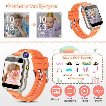 Phyulls Smart Watch for Kids with 24 Games Alarm Clock, Touchscreen, Calendaring Camera Music Player Time Display Video & Audio Recording, Toys for 3-12 Years Old Boys Toddler