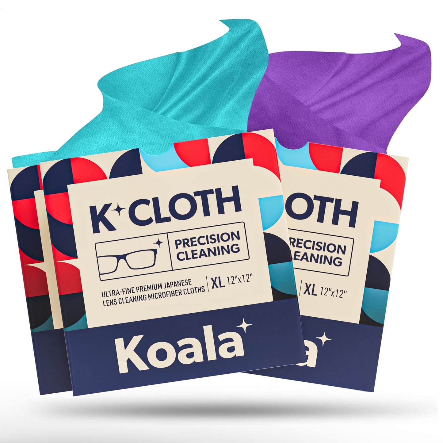 Koala Lens Cleaning Cloth | Japanese Microfiber | Glasses Cleaning Cloths | Eyeglass Lens Cleaner | Eyeglasses, Camera Lens, VR/AR Headset, and Screen Cleaning