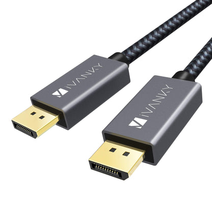 IVANKY VESA Certified DisplayPort Cable, 6.6ft DP Cable 1.2,[4K@60Hz, 2K@165Hz, 2K@144Hz], Gold-Plated Braided High Speed Display Port Cable 144Hz, for Gaming Monitor, Graphics Card, TV, PC, Laptop