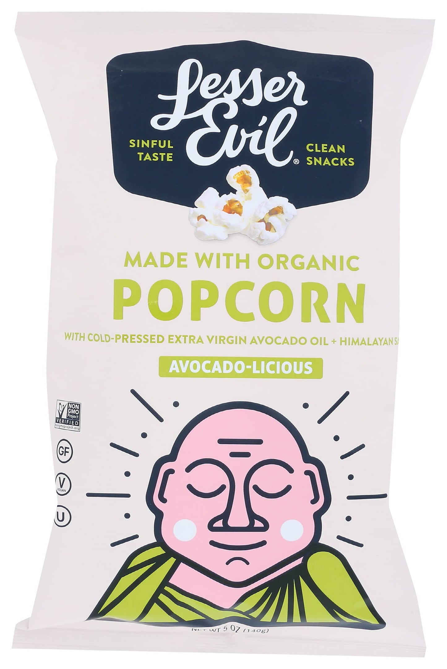 LesserEvil Himalayan Pink Salt Organic Popcorn, Premium Quality, Minimally Processed, No Vegetable Oil, 0.46 Oz, Pack of 24