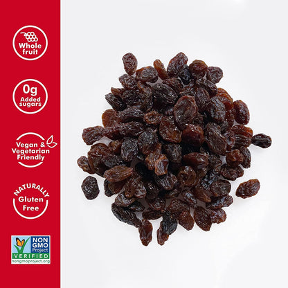 Sun-Maid California Sun-Dried Raisins - (2 Pack) 32 oz Resealable Bag - Dried Fruit Snack for Lunches, Snacks, and Natural Sweeteners