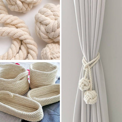 NOANTA Natural Macrame Cord 3mm x 109Yards, Beige Macrame Rope, Cotton Cord for Wall Hanging, Plant Hangers, Christmas Crafts, Knitting