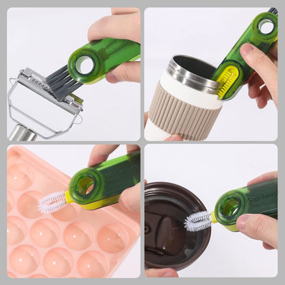 4 in 1 Cup Lid Gap Cleaning Brush, Multifunctional Insulation Bottle Cleaning Tools, Mutipurpose Tiny Silicone Cup Holder Cleaner, Home Kitchen Cleaning Tools