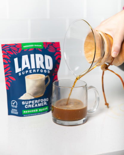 Laird Superfood Non-Dairy Superfood Creamer - Coconut Powder Coffee Creamer - Sweet & Creamy - Gluten Free, Non-GMO, Vegan - 16 oz. Bag, Pack of 1