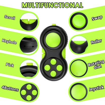 WTYCD Original Fidget Toy Game, Rubberized classical Controller Fidget Concentration Toy with 8-Fidget Functions and Lanyard - Excellent for Relieving Stress and Anxiety