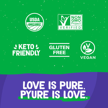 Pyure Organic Stevia Liquid Sweetener Keto Sugar Substitutes, Zero Calorie, Zero Sugar, Zero Carb, Plant-Based Sugar Free Liquid Stevia Extract, Simply Sweet, 1.8 oz